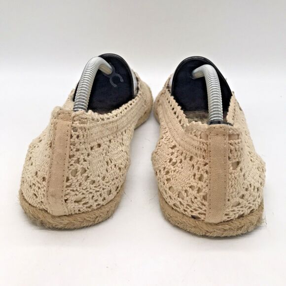 Rock & Candy by Zigi Baybreeze Espadrille Women's 9M Beige Crochet Floral Flats - Picture 5 of 12